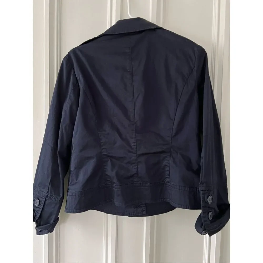 Talbots Petites  navy blue.lightweight stretch peacoat 12